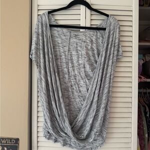 Motherhood Maternity Heather Gray Drape Blouse